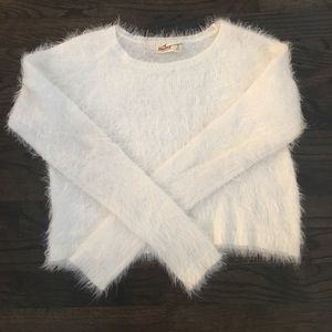 Soft white crop sweater