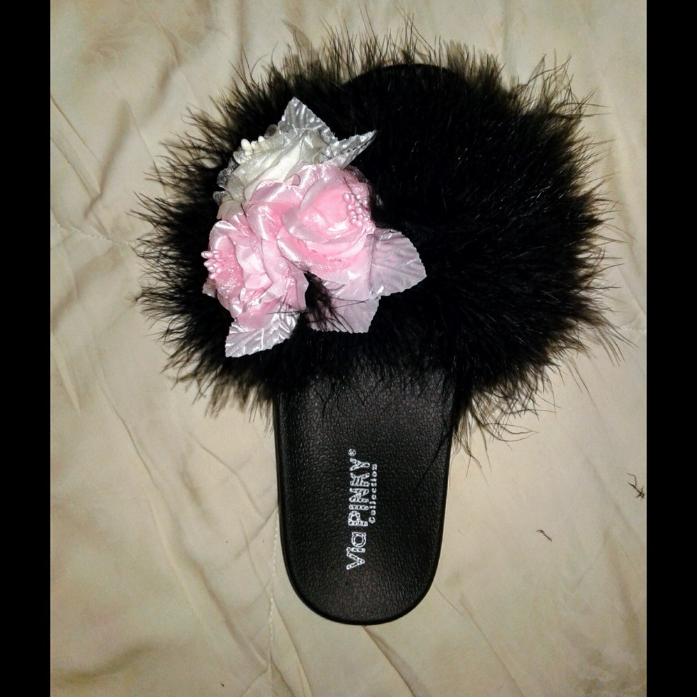 Bouquet Fur Slides