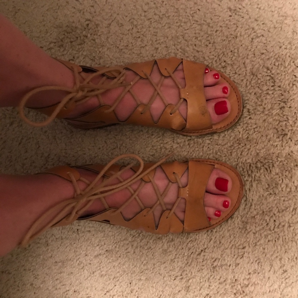 Lace up sandals