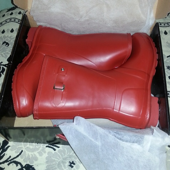 MENS Red Short Hunter rain boots main image 4