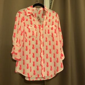 Pineapple blouse NWOT