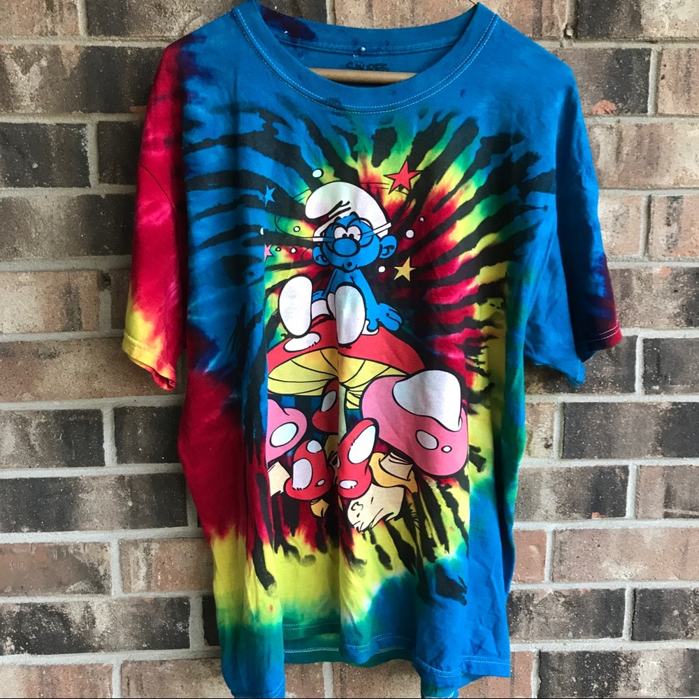 Tie Dye Smurfs Tee