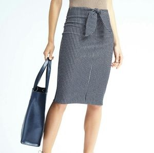 Banana Republic Tie Waist Denim Pencil Skirt