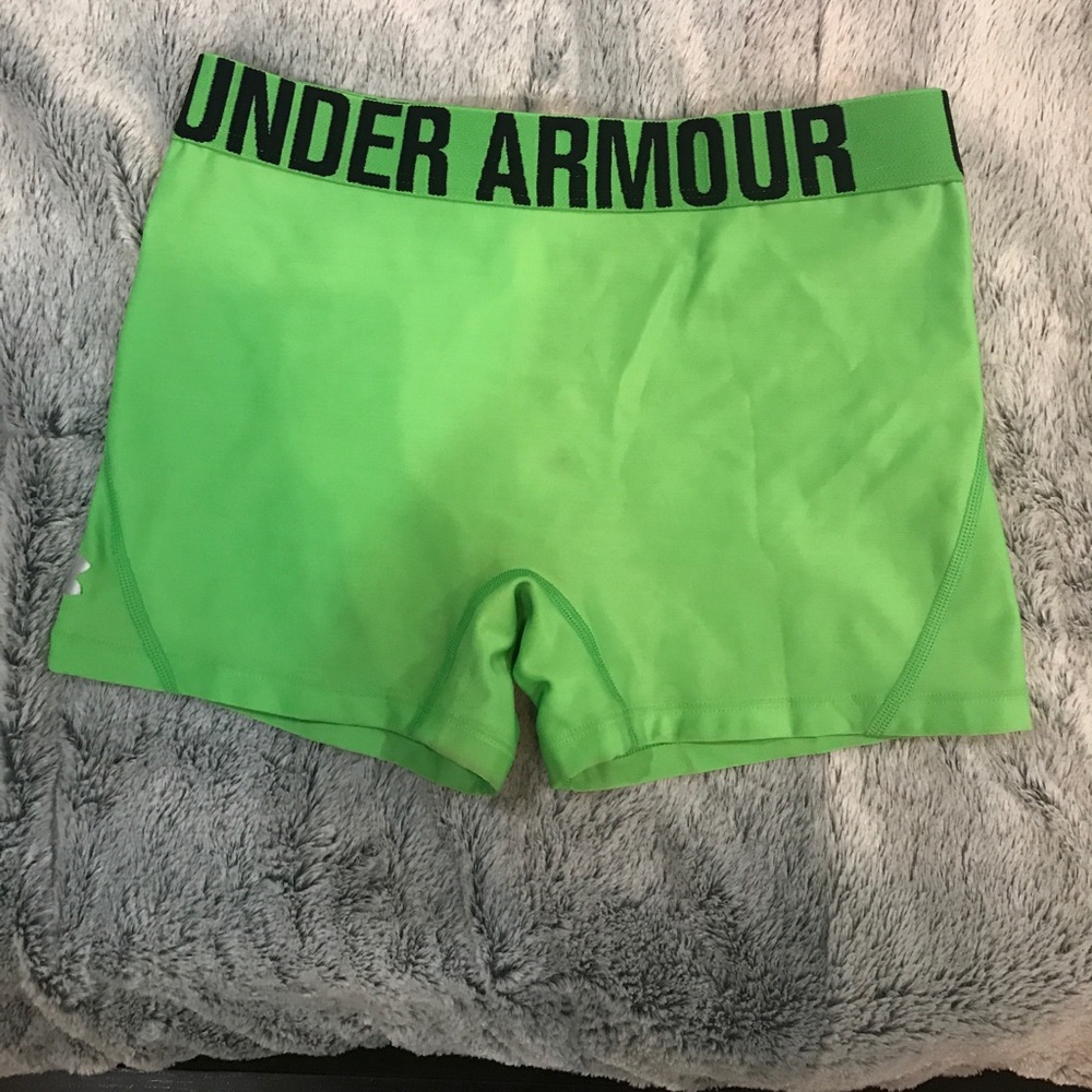 Lime green Under Amour Spandex shorts