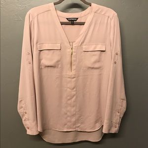 NWOT Pink Express Portofino shirt with Gold zipper