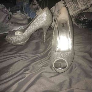 Silver Sparkly Heels