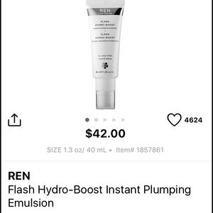 Ren Flash Hydro-Boost Instant Plumping Emulsion