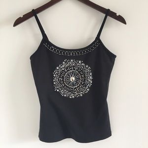 WHBM Black Embellished Camisole Size X-Small WHBM Black Embellished Camisole Size X-Small