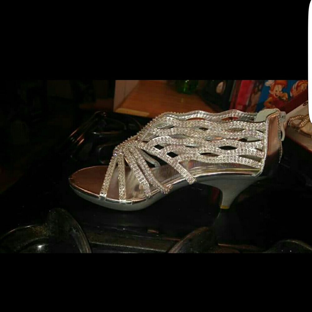 Rhinestone Kitten Heel Shoes