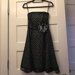 Lace overlay dress, delicate, pretty, feminine!