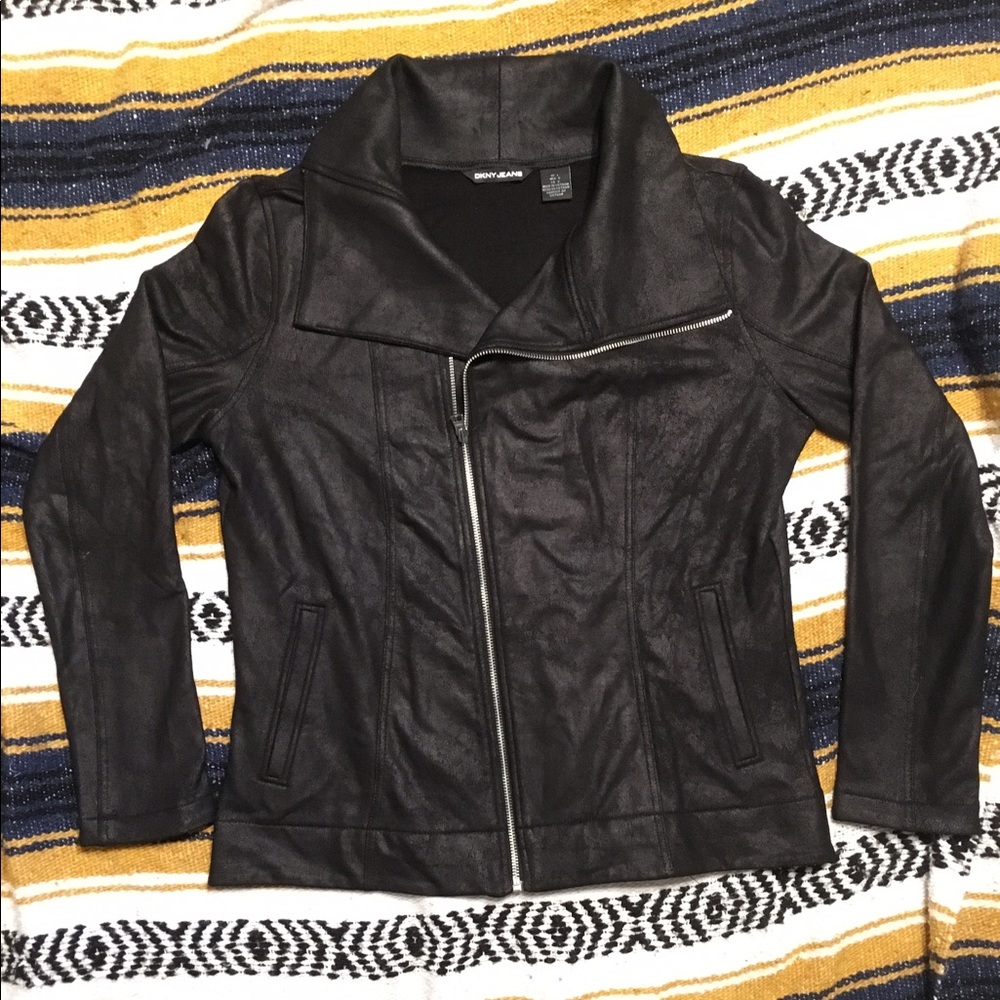 DKNY Jacket (faux leather finish) Sz L