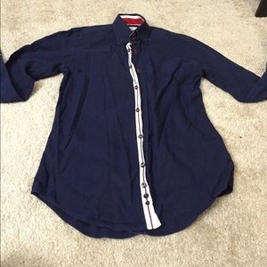 Zara dark blue plain shirt