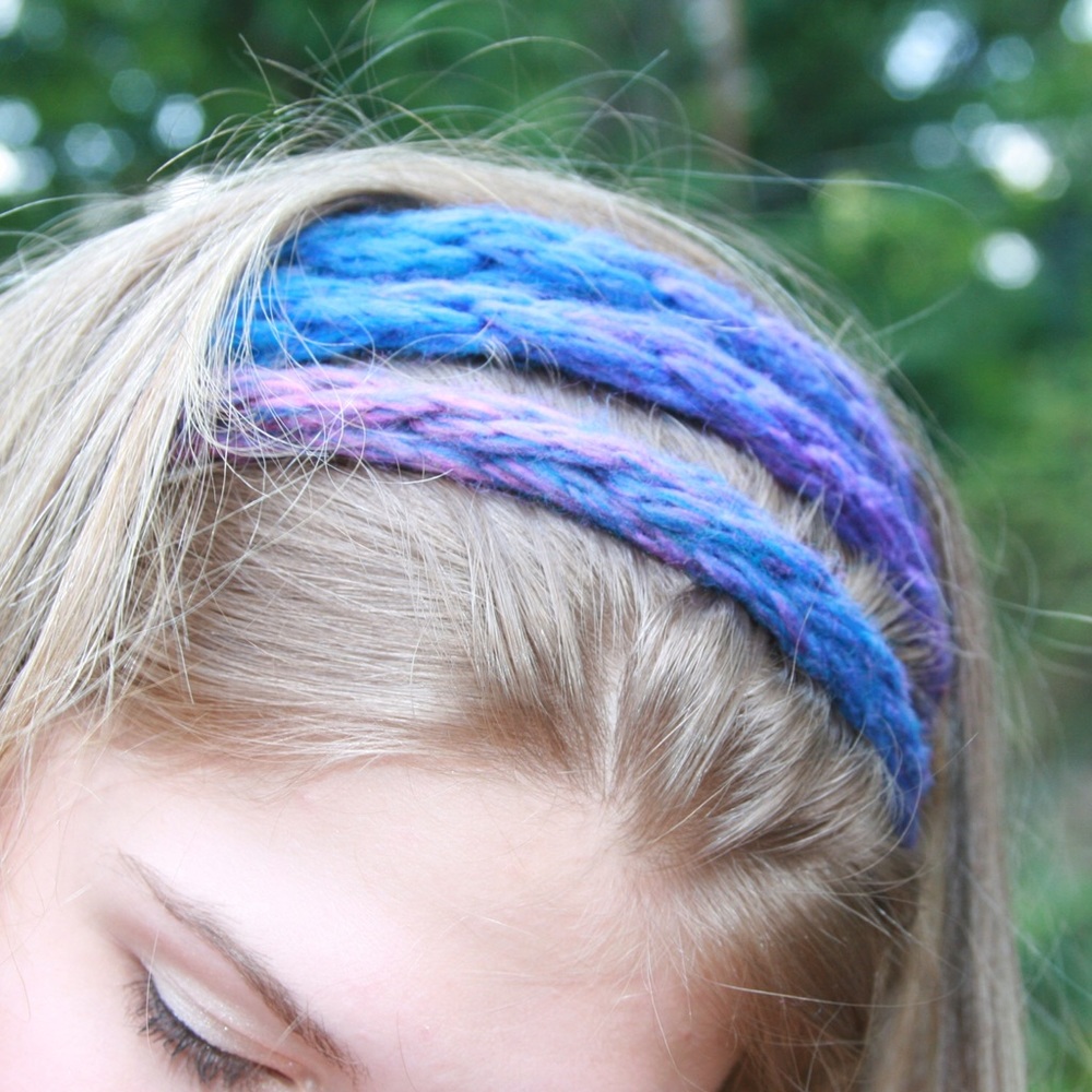 Multi-Color Knit Triple Wrap Head Band