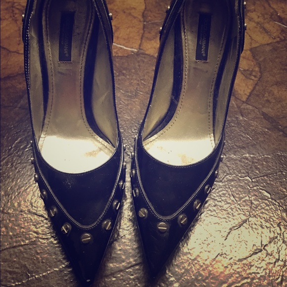 Dolce & Gabbana Shoes - Dolce & Gabbana Studded Black Pumps