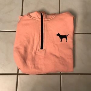 Coral Pink 3/4 Zip Sweatshirt