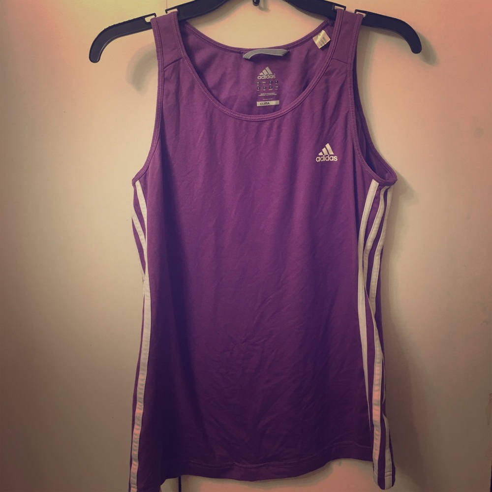 AdidasLarge-Athletic-Fitness-Tank Purple