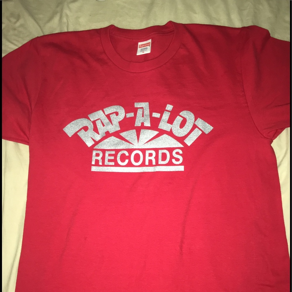 SOLD—————————————Supreme rap a lot records t shirt
