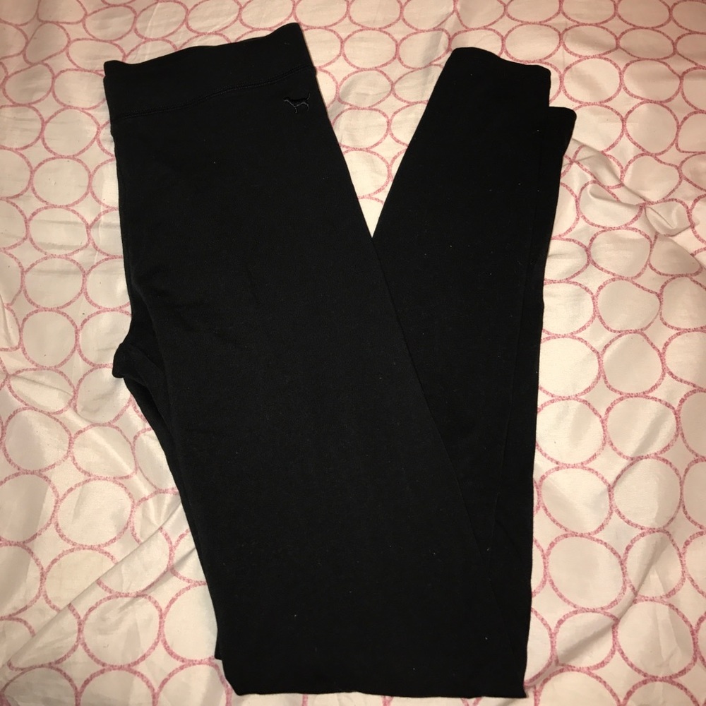 Pink: Black Leggings