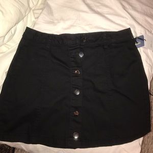 Forever 21 black button up skirt