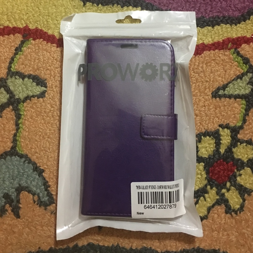 Samsung galaxy s7 edge purple wallet case