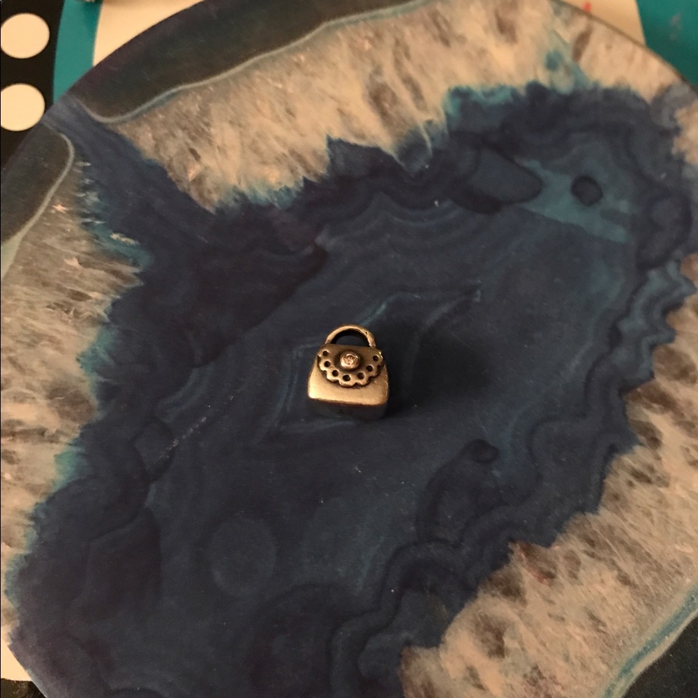 Pandora purse charm with crystal