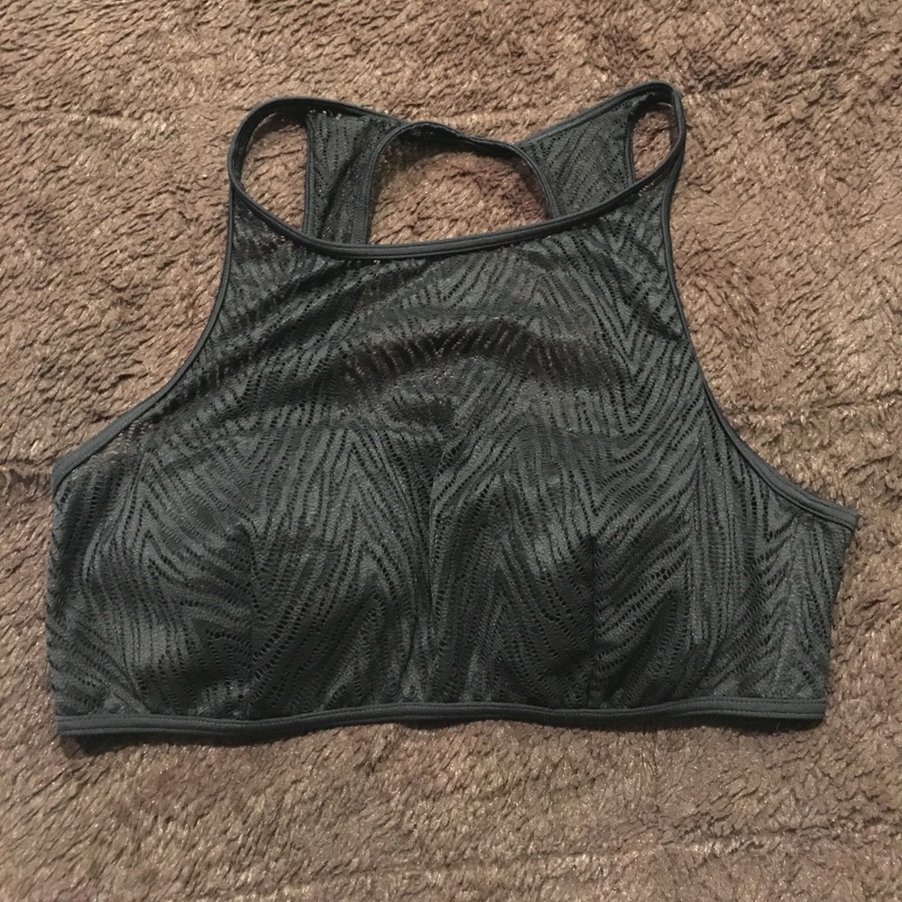 VS High Neck Lace Over Lay Swim Top