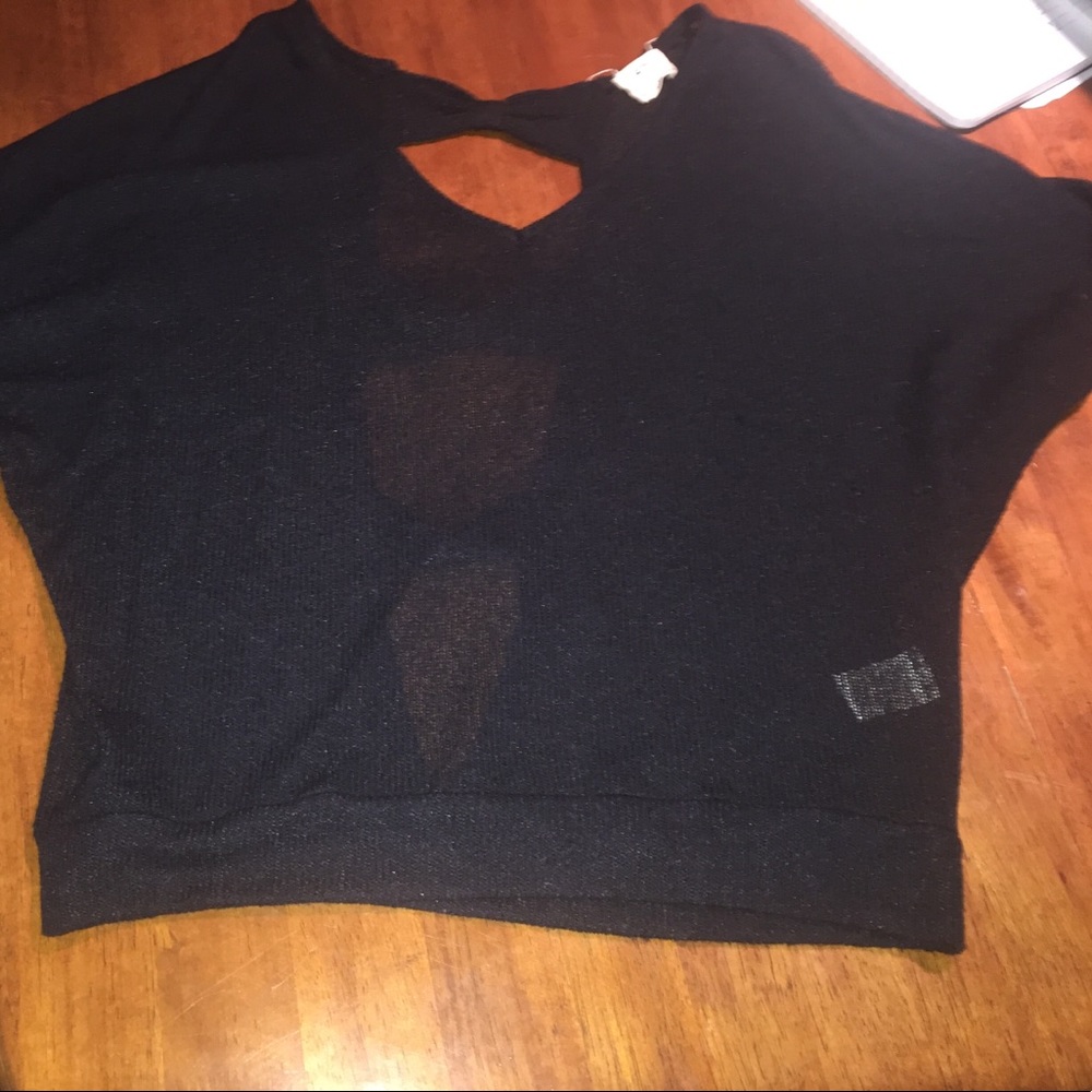 Urban outfitters sheer black sweater top!