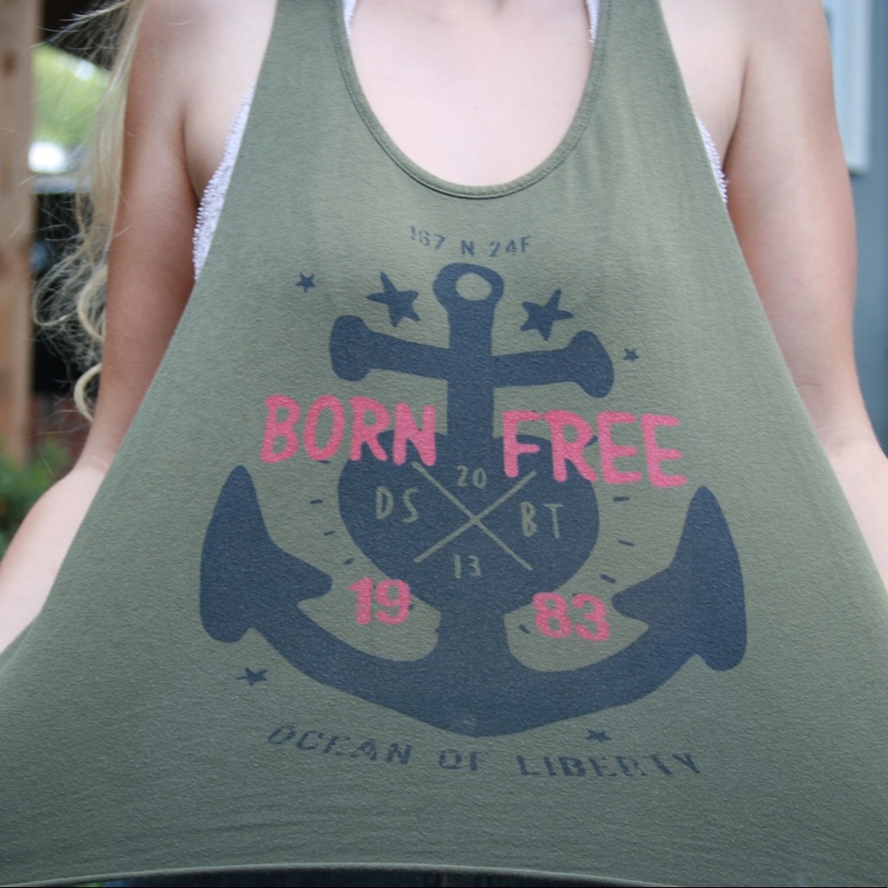 Green "Born Free" Tank