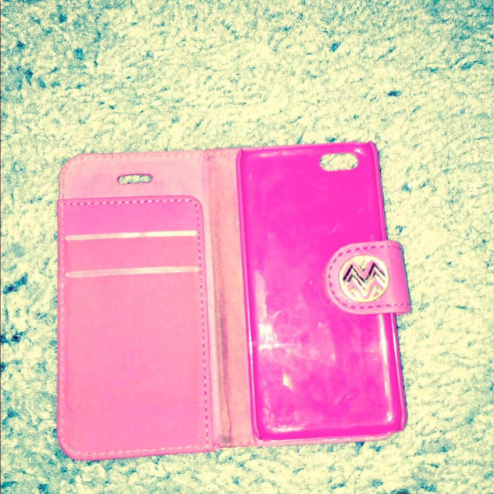 iPhone 5c pink wallet case