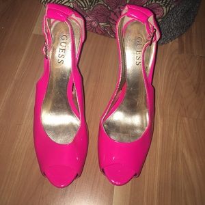 Guess hot  pink heels