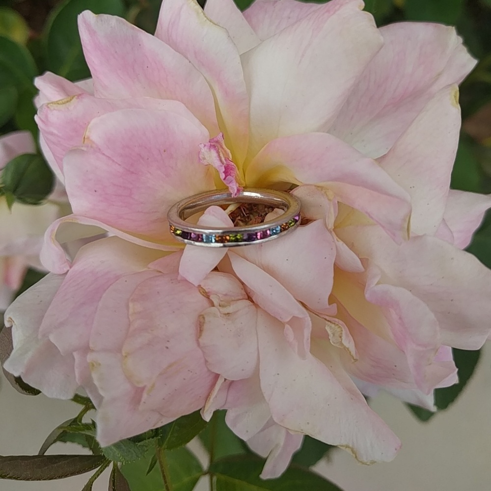 Rainbow cz ring size 8