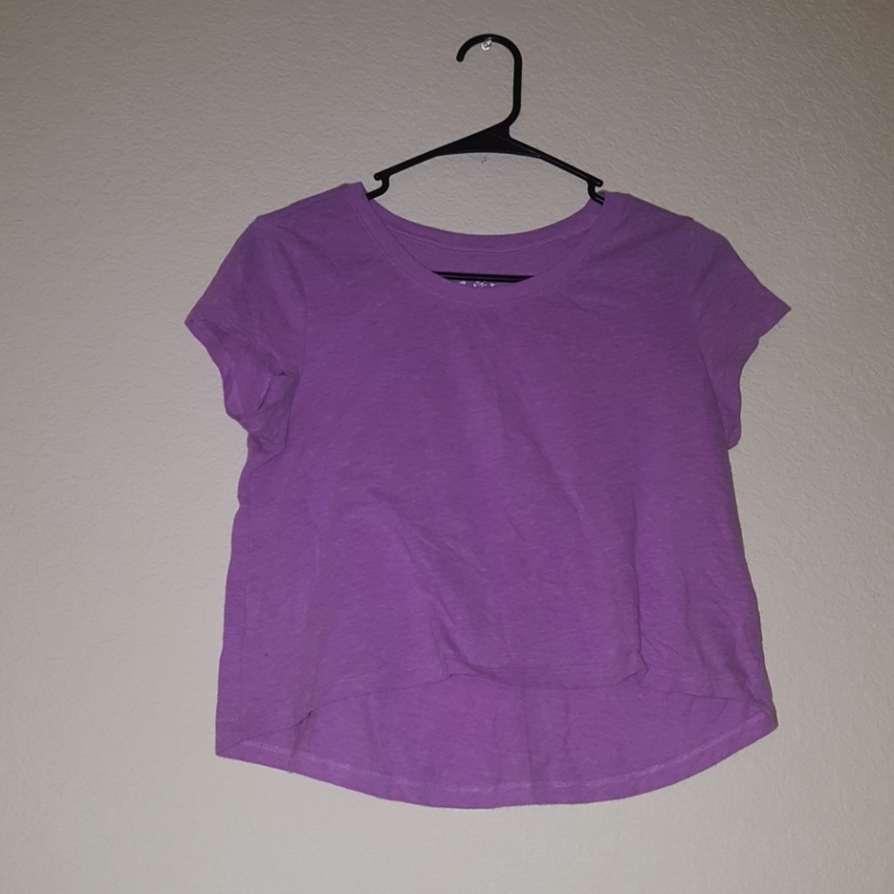 Justice lilac high low crop top