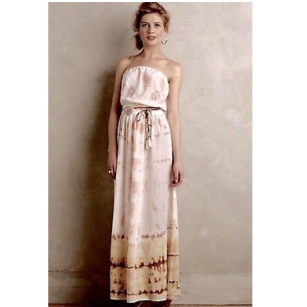 Gypsy 05 Shibori Strapless Silk Maxi Dress