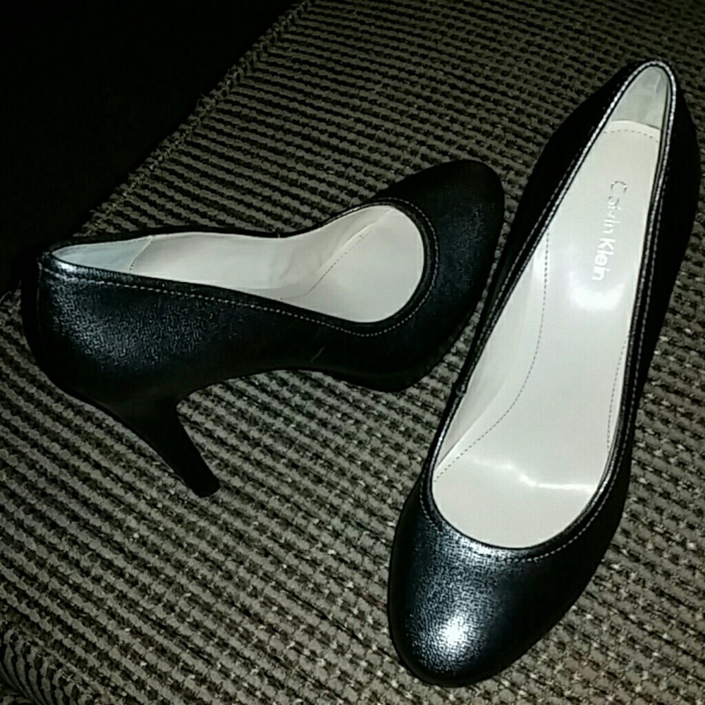 Calvin Klein patent leather high heels