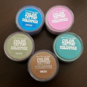 5x Maybelline Color Tattoo Pure Pigments Eyeshadow