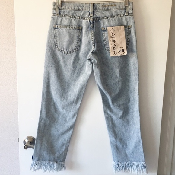 27 BNWT Carmar distressed ankle jeans - Picture 6 of 7