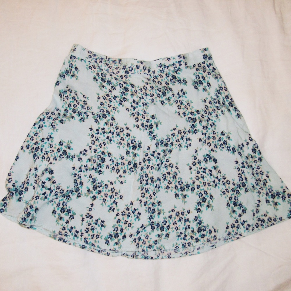 Kimchi Blue Light Blue Floral Skirt