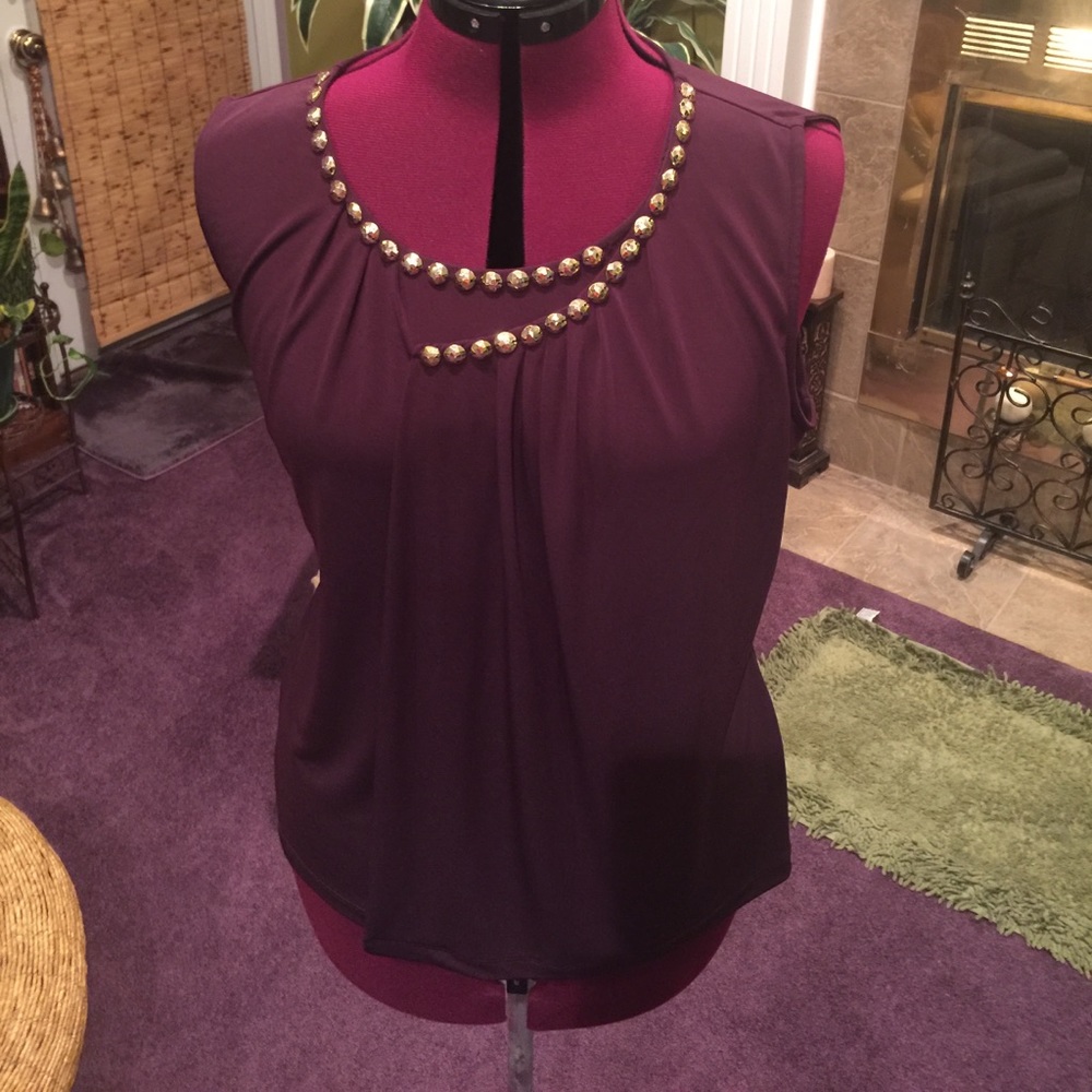 Calvin Klein top size Large- eggplant color