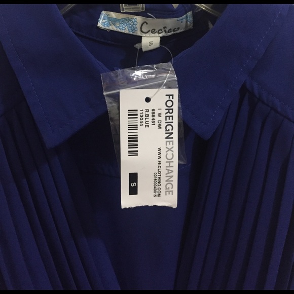 Royal blue  size S  NWT Foreign Exchange brand - Picture 4 of 5