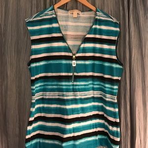 Michael Kors Zip Up Sleeveless Top