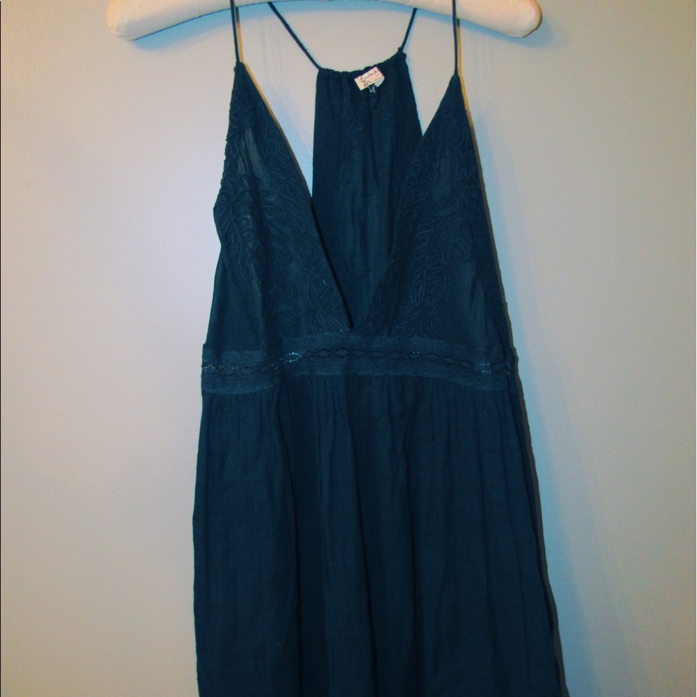 Free People Intimately Dark Teal Dress