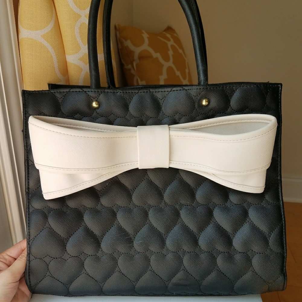 Betsey Johnson Large Bow Tie Tote