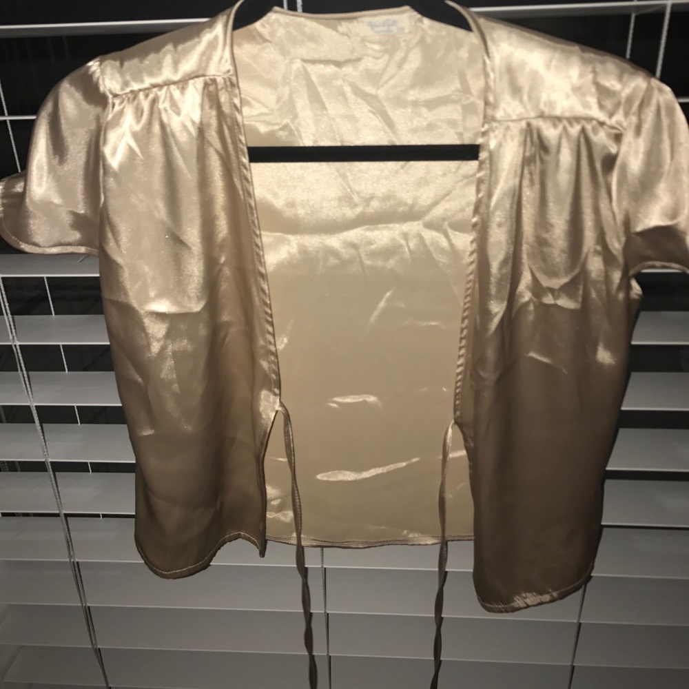 Brandy Melville silk tie shirt size is OS
