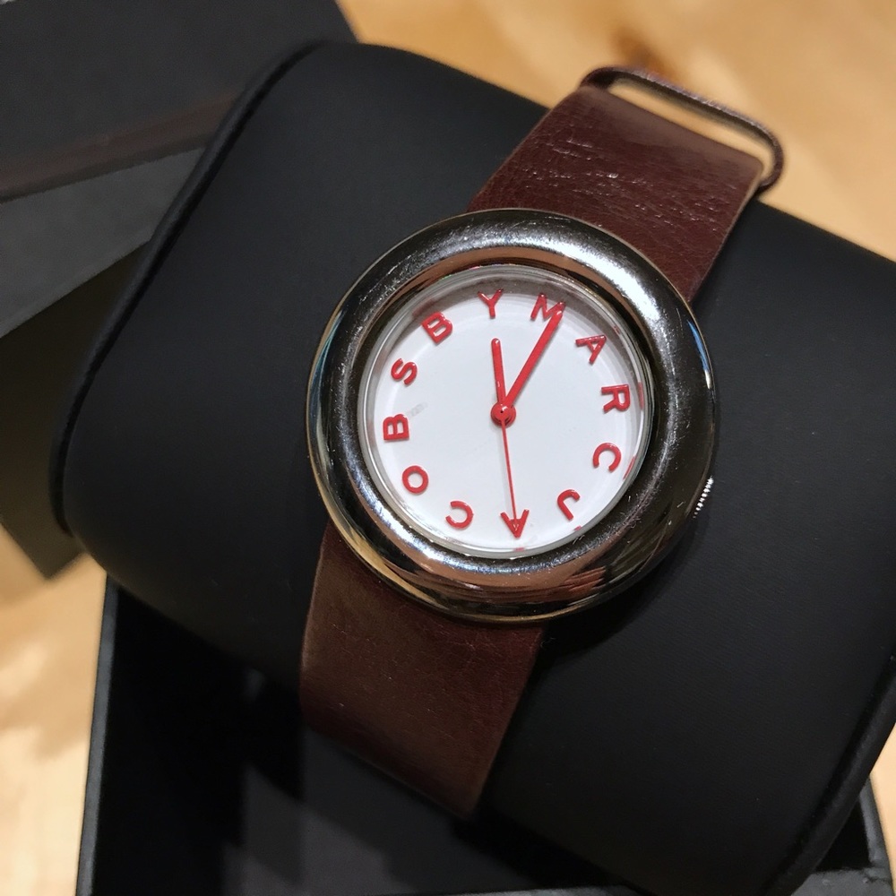 Marc by Marc Jacobs Marci Leather Strap Watch