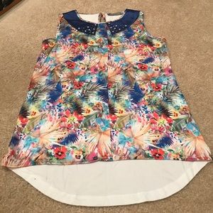 Girls woven tank top in beautiful vibrant colors