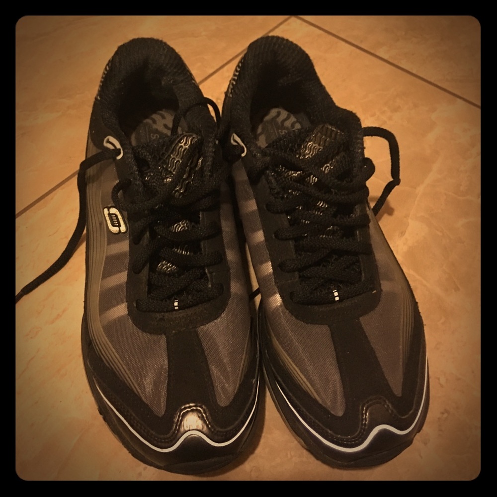 Sketchers Shape-ups Black Silver Size 8