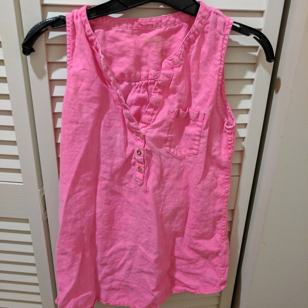 LIKE NEW Pink Lilly Pulitzer top