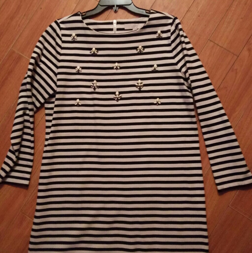 Ann Taylor Shift Dress Petite Large