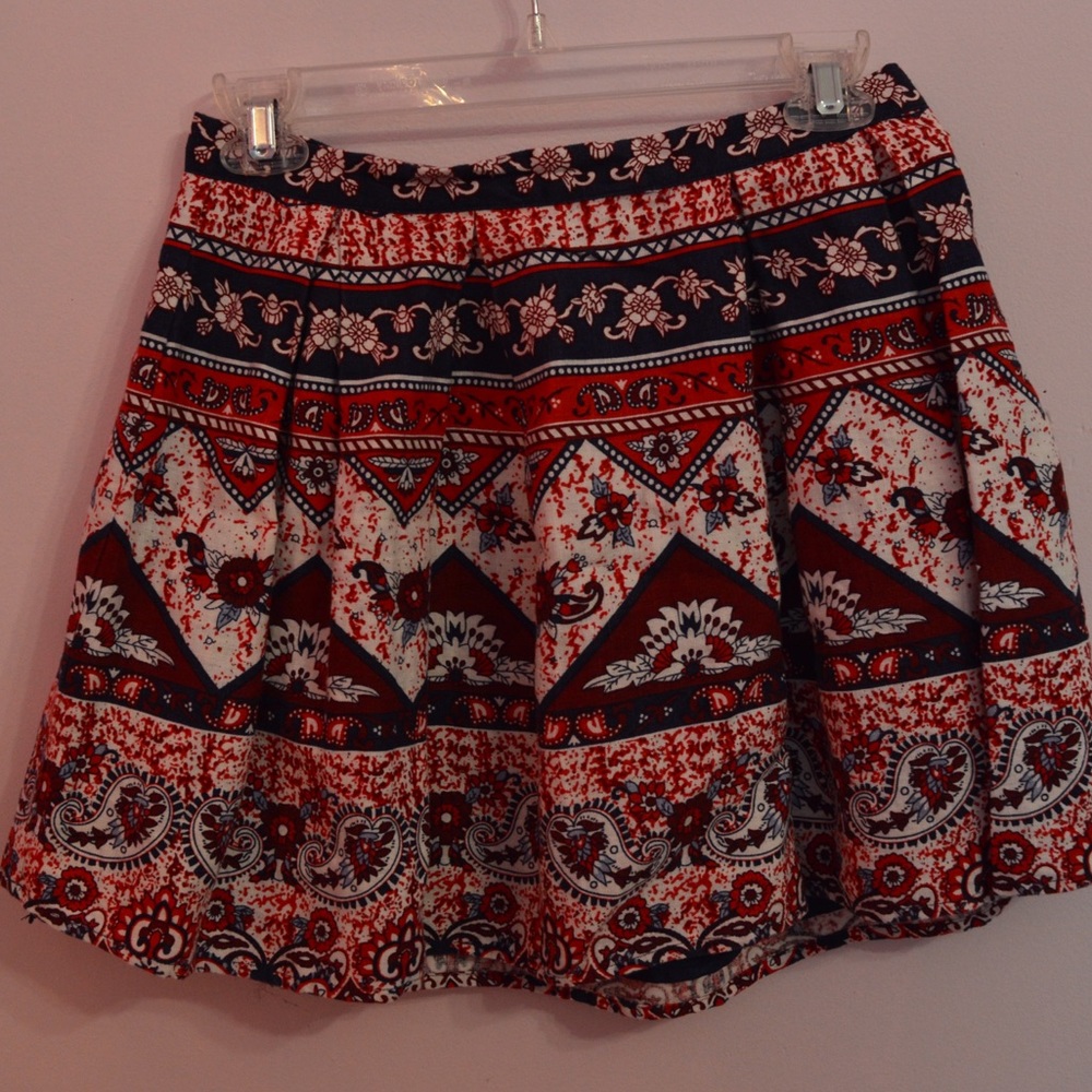 Paisley printed skirt.