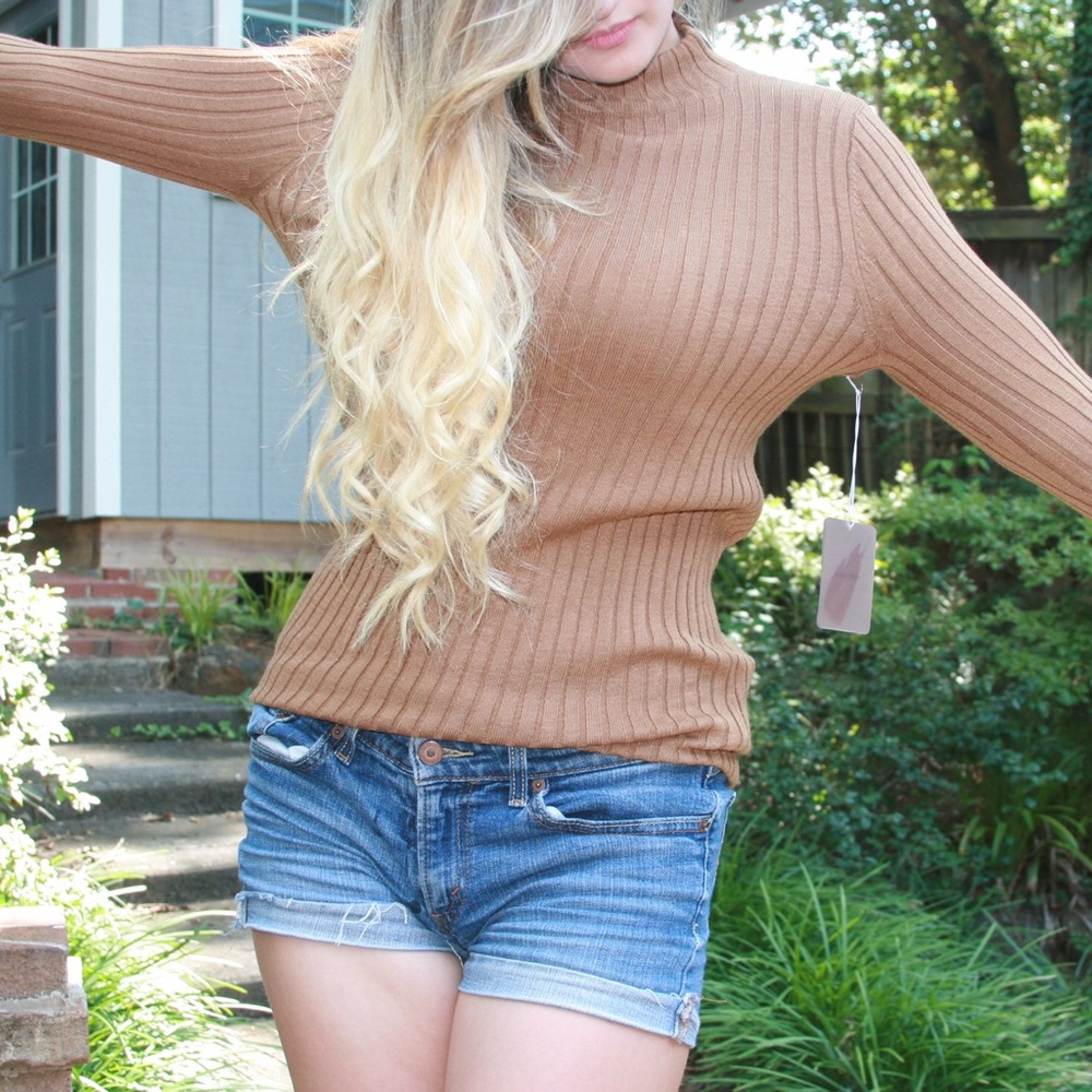 Ribbed Turtleneck Sweater